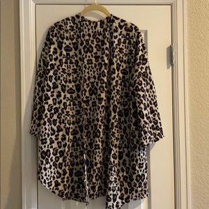 Leopard print kimono